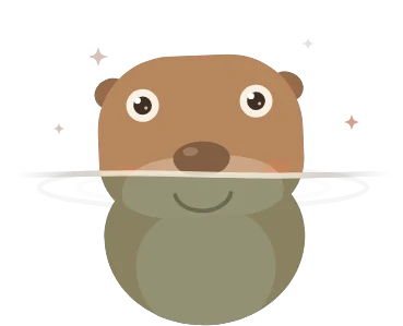 Baru, a capivara, radiante, com brilhos ao redor.